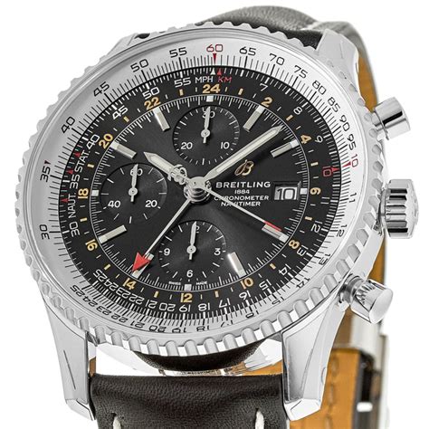 breitling navitimer 46 blacksteel replica|breitling navitimer gmt 46mm.